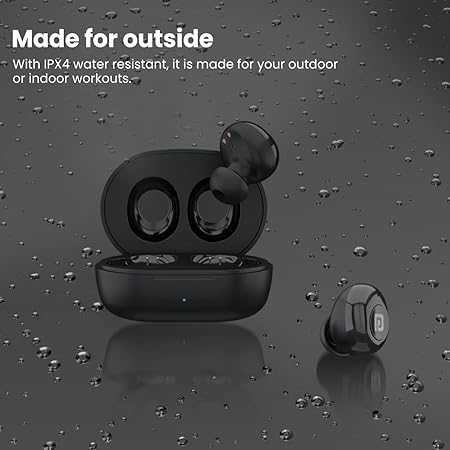 Portronics Harmonics Twins S3 Smart TWS Bluetooth 5.2 Earbuds with 20 Hrs Playtime, 8mm Drivers, Lightweight Design POR 1651, 1652, 1653, 1664