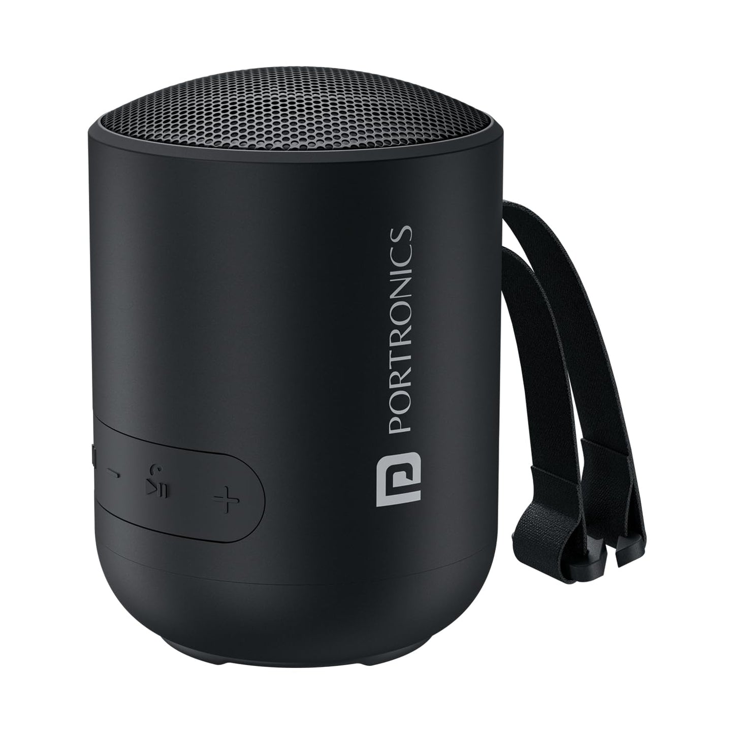 Portronics Soundpot 20W Wireless Bluetooth Portable Speaker with 360° immersive Sound, Upto 6 Hours Playtime, in Built Mic, TWS Mode, Easy Control, Strong Lanyard, Type C Fast Charging(Black) POR 280