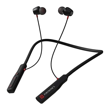 Portronics Harmonics Z11 Bluetooth Wireless in Ear Earphones with Upto 35 Hours Playback & Magnetic Earbuds(ON/Off), 10mm Dynamic Driver, High Bass, HD Mic, Redial Button, Type C Fast Charging(Black)POR 2836