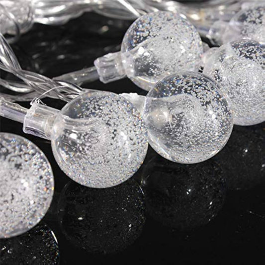 MZ-541  14 LAMP, 4 METER, NEW BIG BUUBBLE CRYSTAL, WHITE, {HIGH BRIGHTNESS}