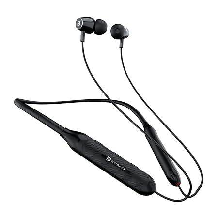 Portronics Harmonics Z7 Bluetooth Wireless in Ear Earphones with Upto 40 Hours Playback, 10mm Dynamic Driver, Gaming Mode, High Bass, IPX4 Water and Sweat Resistant, Type C Fast Charging(Black)POR 1979