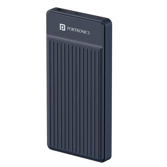 Portronics Luxcell B12 10,000mAh Ultra Slim Power Bank with USB-A Output Port & Type C Input Port |12W Output |4-Layer Circuit Protection |BIS Certified |Type C Cable Included |Made in India