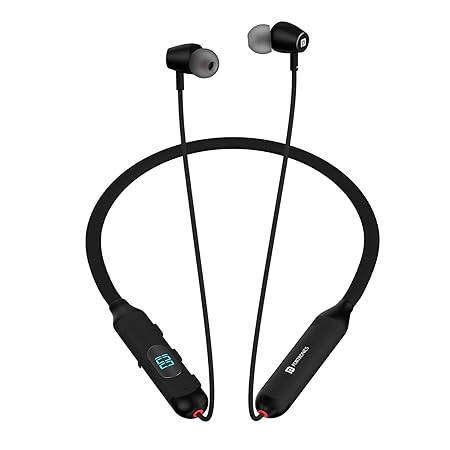 Portronics Harmonics Z8 Bluetooth Wireless in Ear Earphones with 40H Playback, Magnetic Earbuds(ON/Off), LED Battery Display, 10mm Driver, Gaming/Music Mode, IPX4 Water Resistant, Fast Charging(Black)POR 2529