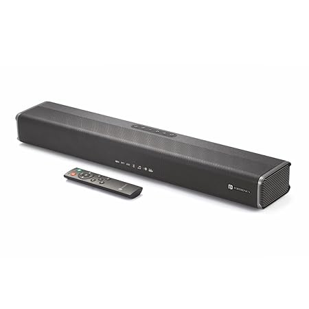 Portronics Sound Slick 5 80W Bluetooth Wireless Soundbar with LED Display, 3.5mm Aux-in, Supports USB, Optical Input Port, Remote Control(Black)POR 1675