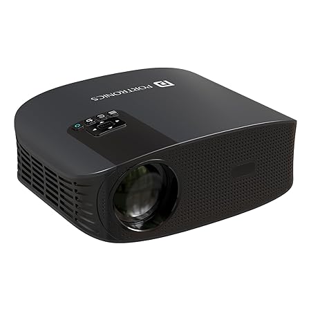 Portronics Beem 490 Smart LED Projector with 1080p Full HD, Streaming Apps (Netflix, Prime Video, Hotstar), Automatic Focus, Auto Keystone Correction, 6000 Lumens, Bluetooth, Wi-fi, 5W Speaker (Grey)