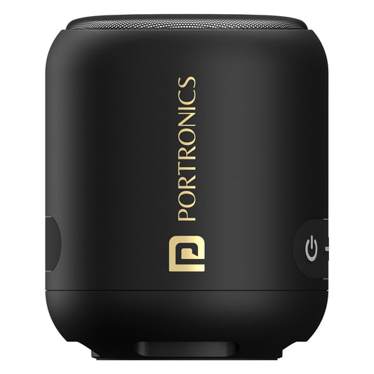 Portronics SoundDrum 1 12W TWS Portable Bluetooth Speaker with Powerful Bass, Bluetooth 5.3V, 360° Surround Sound, USB Drive in, Type C Fast Charging(Black)POR 1288, 1327, 1399, 1400