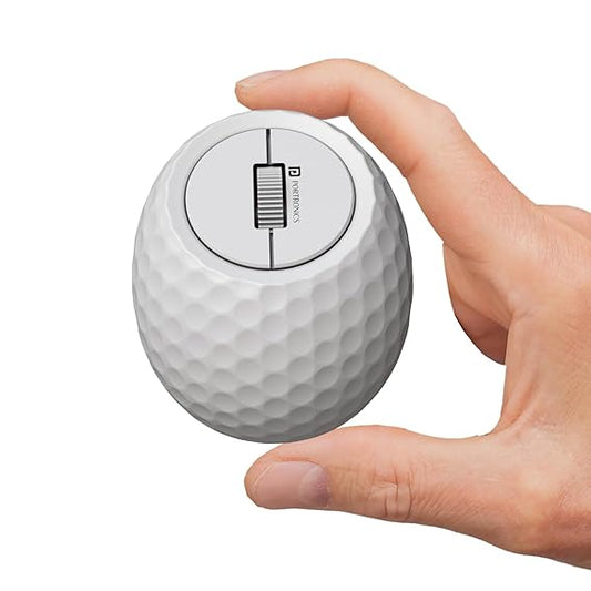 Portronics ToadPlay Golf Mini Wireless Bluetooth Mouse with Dual Wireless Connectivity (BT + 2.4 GHz), Rechargeable Battery, Noise-Free Clicking, Multi-Device Pair, Adjust Sensitivity (White)POR 3120