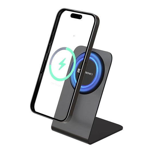 Portronics Flux 2 15W Qi2 Certified Fast Charging Wireless Charger, MagSafe Compatible, Best for 16/16 Plus/16 Pro/16 Pro Max, iPhone 15/15 Plus/15 Pro/15 Pro Max, iPhone 14/13/12 (Black)POR 2135