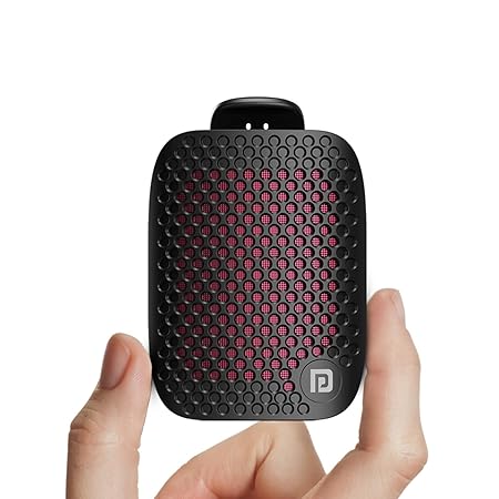 Portronics Talk Five 3W Wearable Bluetooth Speaker with Mic, Spring Clip-On, Upto 10Hours Playtime, IPX5 Water/Dust Resistant, Bluetooth 5.3v, Big Buttons, Portable Speaker with Microphone (Black)POR 2713