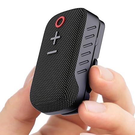 Portronics Talk Three Wearable Bluetooth Speaker with Mic, Magnetic/Spring Clip-On, Upto 10Hours Playtime, IPX5 Water/Dust Resistant, Bluetooth 5.3v, Big Buttons, Portable Speaker with Microphone POR 2107