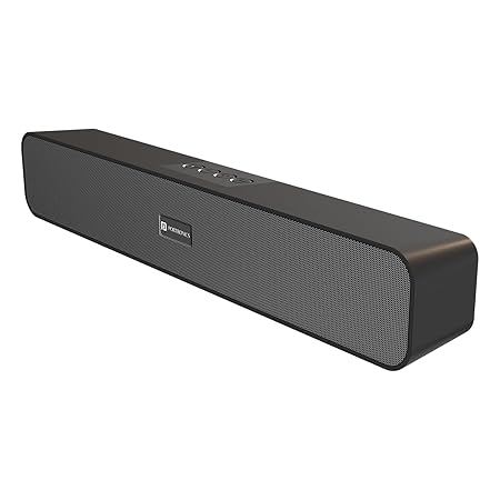 Portronics Decibel 24 | 10W Bluetooth Soundbar Speaker with in Built Mic, HD Sound, Bluetooth 5.3v/USB/TF Card/Aux in, Soundbar for Phone/Laptop/Tablets, Type C Fast Charging (Black)POR 2423