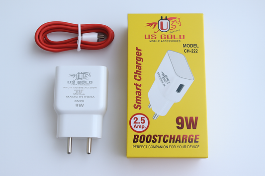 US GOLD MODEL CH-222 2.5A 9W CHARGER WITH 1 YEAR WARRANTY