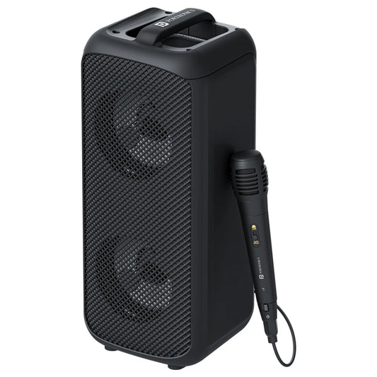 PORTRONICS Wired Karaoke Mic | Upto 5 Hours Playtime | Dual Dynamic Driver | Type C Fast Charging POR 2345