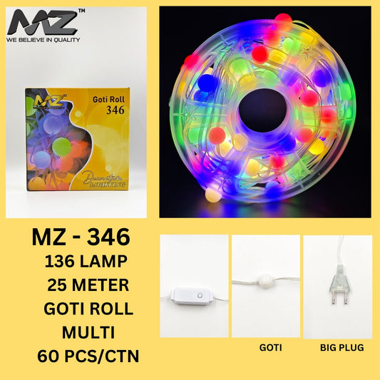 MZ-346  136 LED, 25 METER, GOTI, ROLL