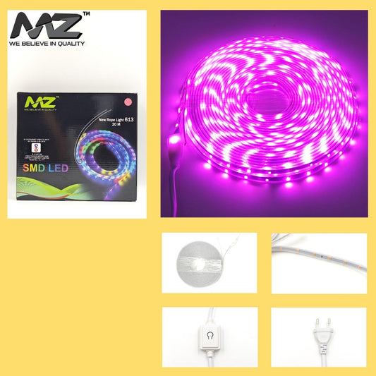 MZ-613,20 METER, NEW SLIM ROPE LIGHT, PINK