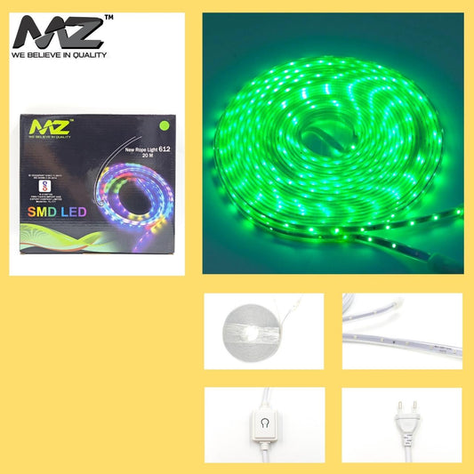 MZ-612,20 METER, NEW SLIM ROPE LIGHT, GREEN