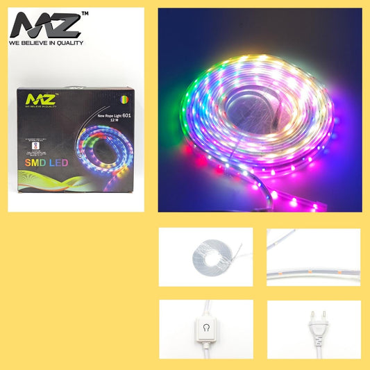 MZ-601,12 METER, NEW SLIM ROPE LIGHT, MULTI