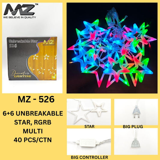 MZ-526,NEW 6+6 UNBREAKABLE STAR BOX PACK MULTI