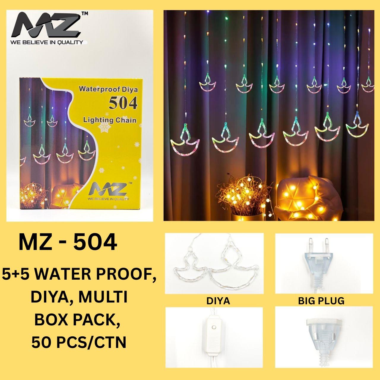 MZ-504,5+5 WATER PROOF DIYA, BOX PACK, MULTI