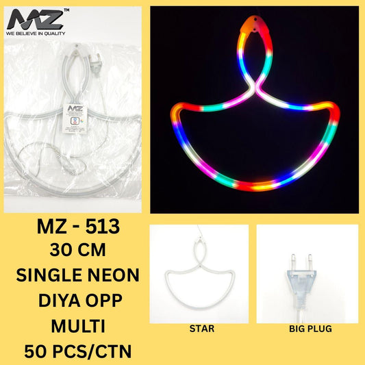 MZ-513,30 CM, NEON DIYA, SINGLE OPP BAG, MULTI