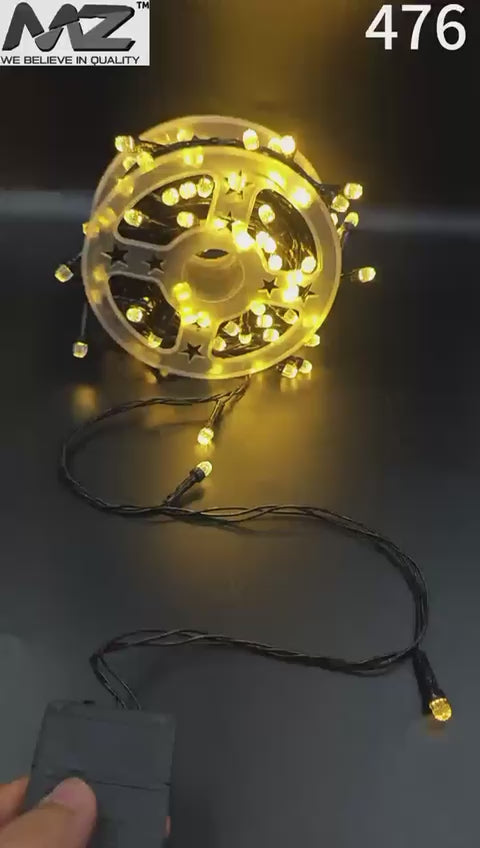 MZ-476 156 LAMP, 30 METER, BLACK WIRE, NEW BIG DIAMONG, (ROLL), WARM WHITE