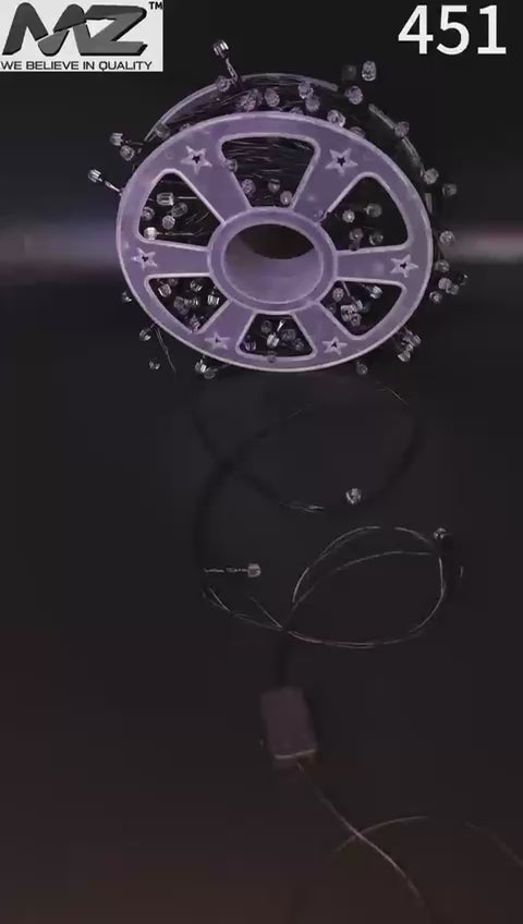 MZ-451 250 LAMP, 60 METER, NEW BIG DIAMOND, RGRB 6 COLORS, BLACK WIRE, MULTI (ROLL)