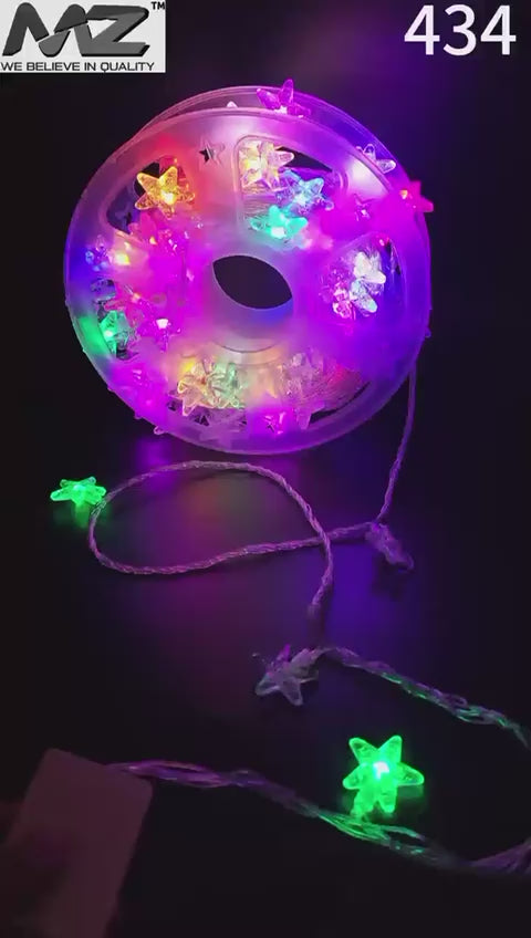 MZ-434 ,126 LAMP, 35 METER, GEL WIRE, STAR, FANCY, MULTICOLOR