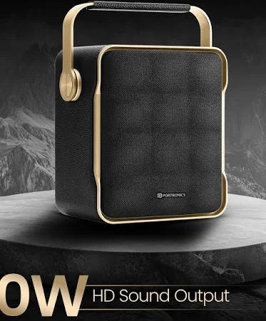 Portronics Harmony II 60W HD Sound Wireless Speaker,Bass Boost Technology,5Hrs Playtime 60 W Bluetooth Party Speaker  (Gold, Mono Channel)POR 2335